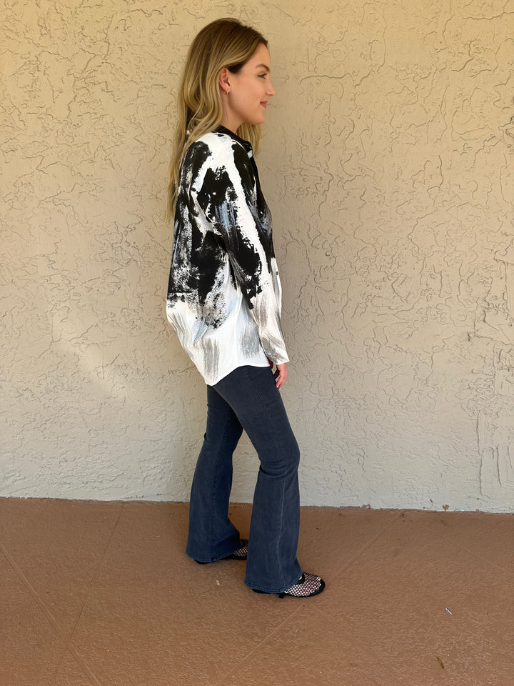 Mela Rosa Handpainted Shirt - Abba