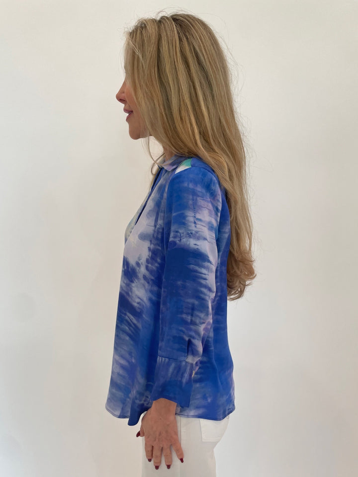 Bariloche Aquafiria 3/4 Sleeve Shirt in Multi available at Barbara Katz