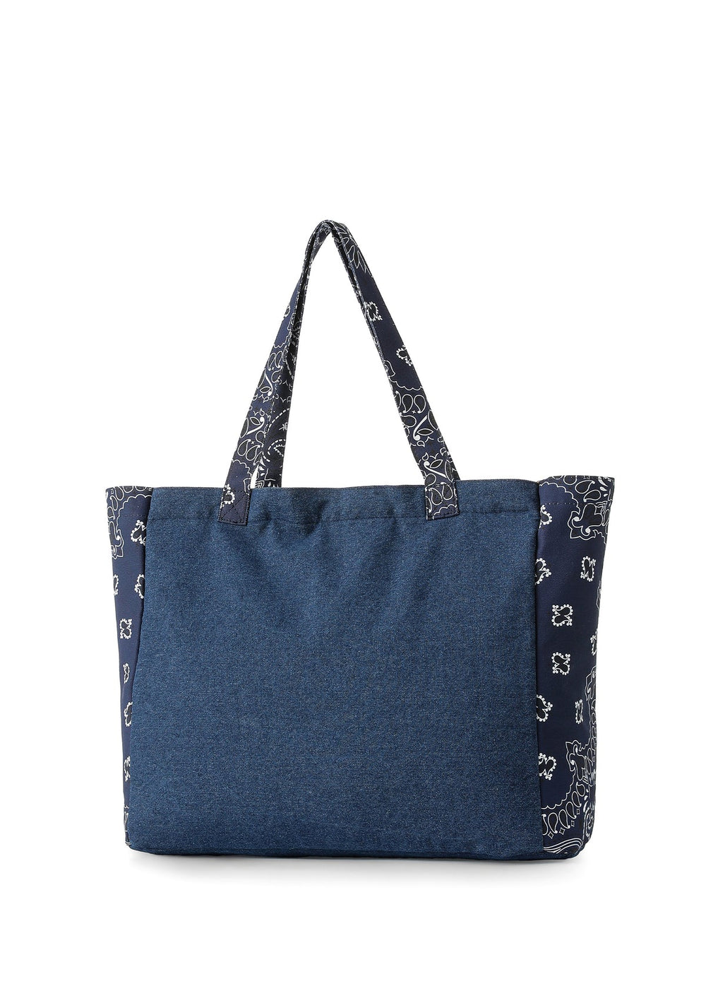 Haute Shore Bailey Bandana Print Canvas Tote in Denim/Navy available at Barbara Katz