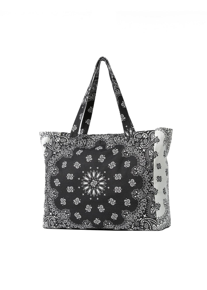 Haute Shore Bailey Bandana Print Canvas Tote in Black/White available at Barbara Katz