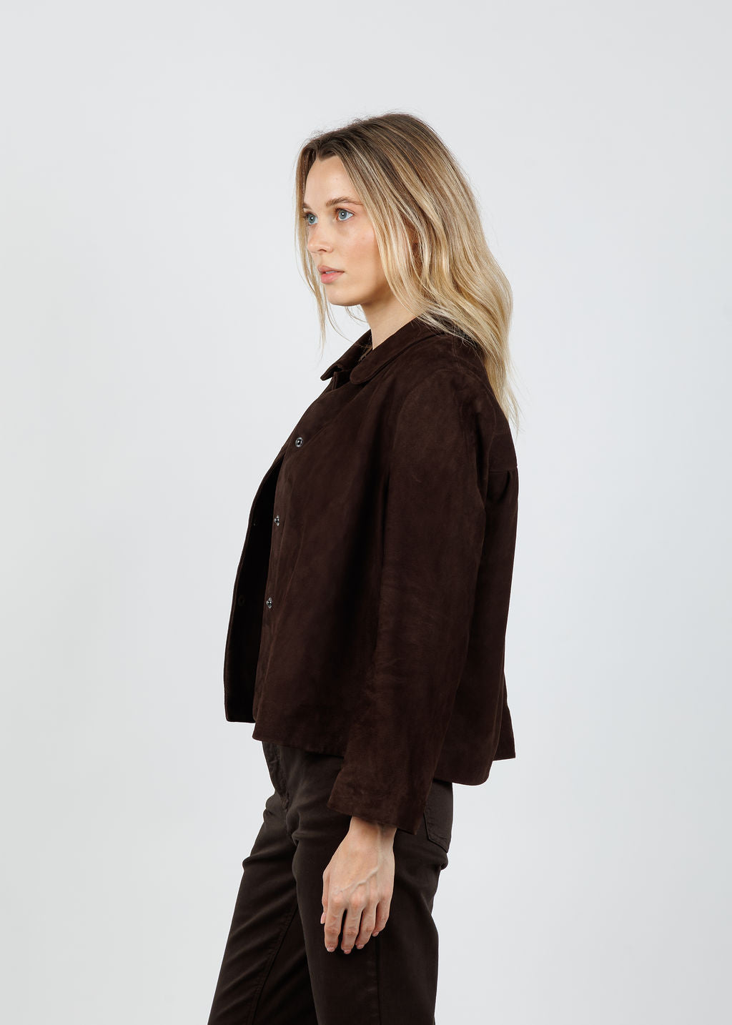 BA&SH Milas Jacket in Chocolat available at Barbara Katz