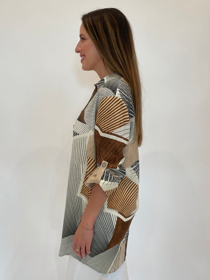 Bariloche Cisco Shirt in Off White available at Barbara Katz