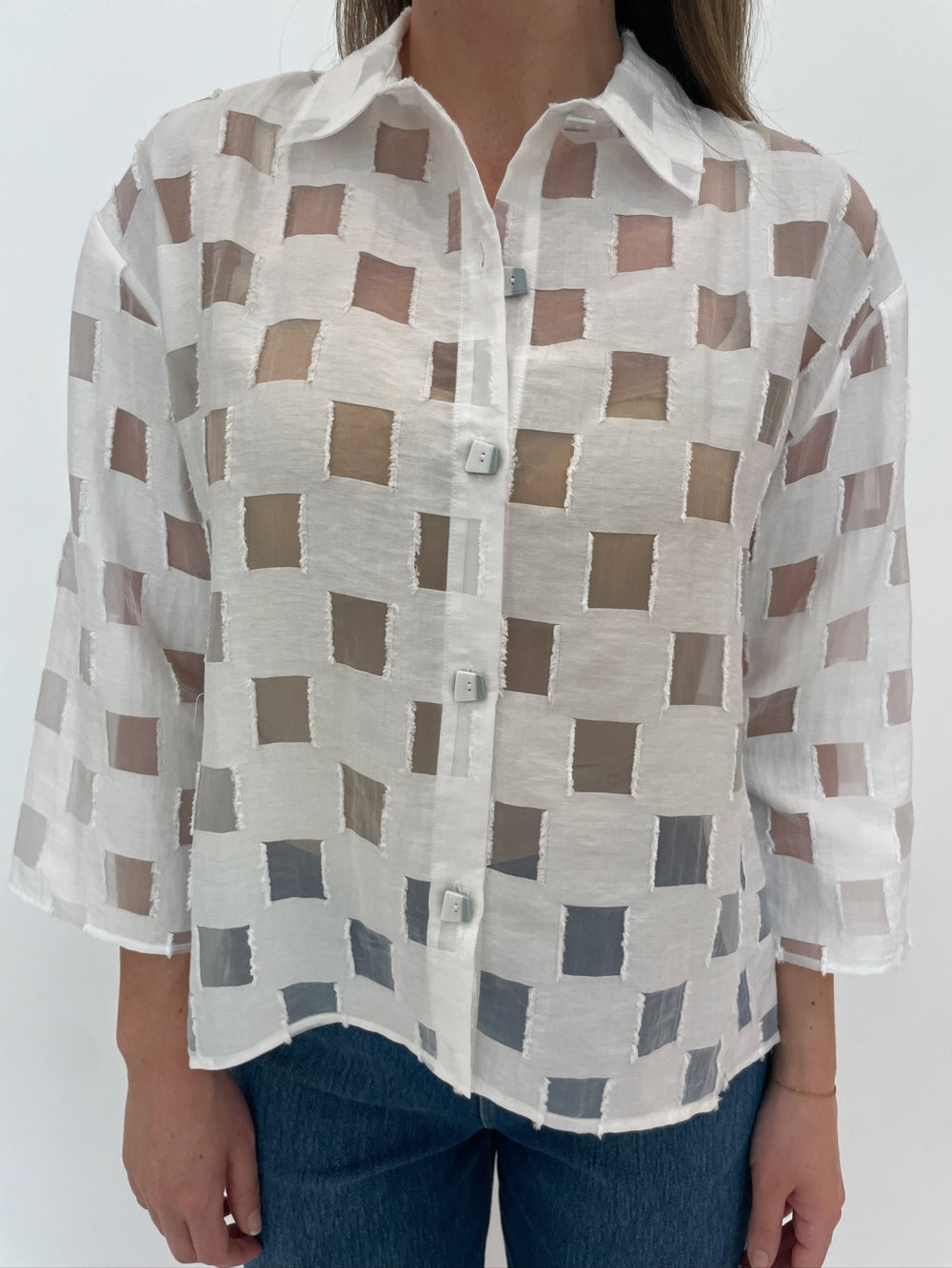 LIV by Habitat Alina Outside The Box Tunic in White available at Barbara Katz