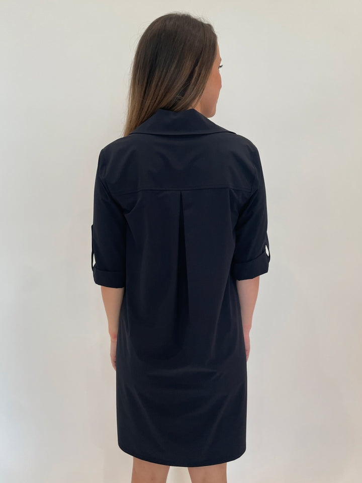 Peace of Cloth Ryan Tech Dress in Navy available at Barbara Katz