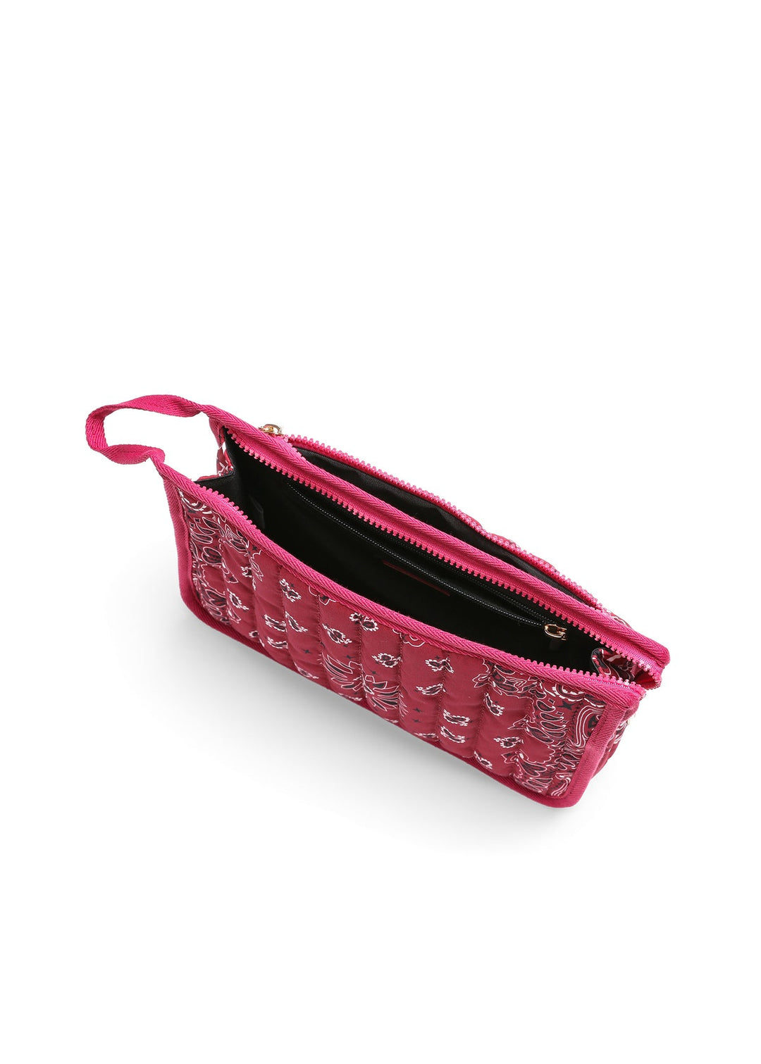 Haute Shore Beau Bandana Print Pouch in Burgundy available at Barbara Katz