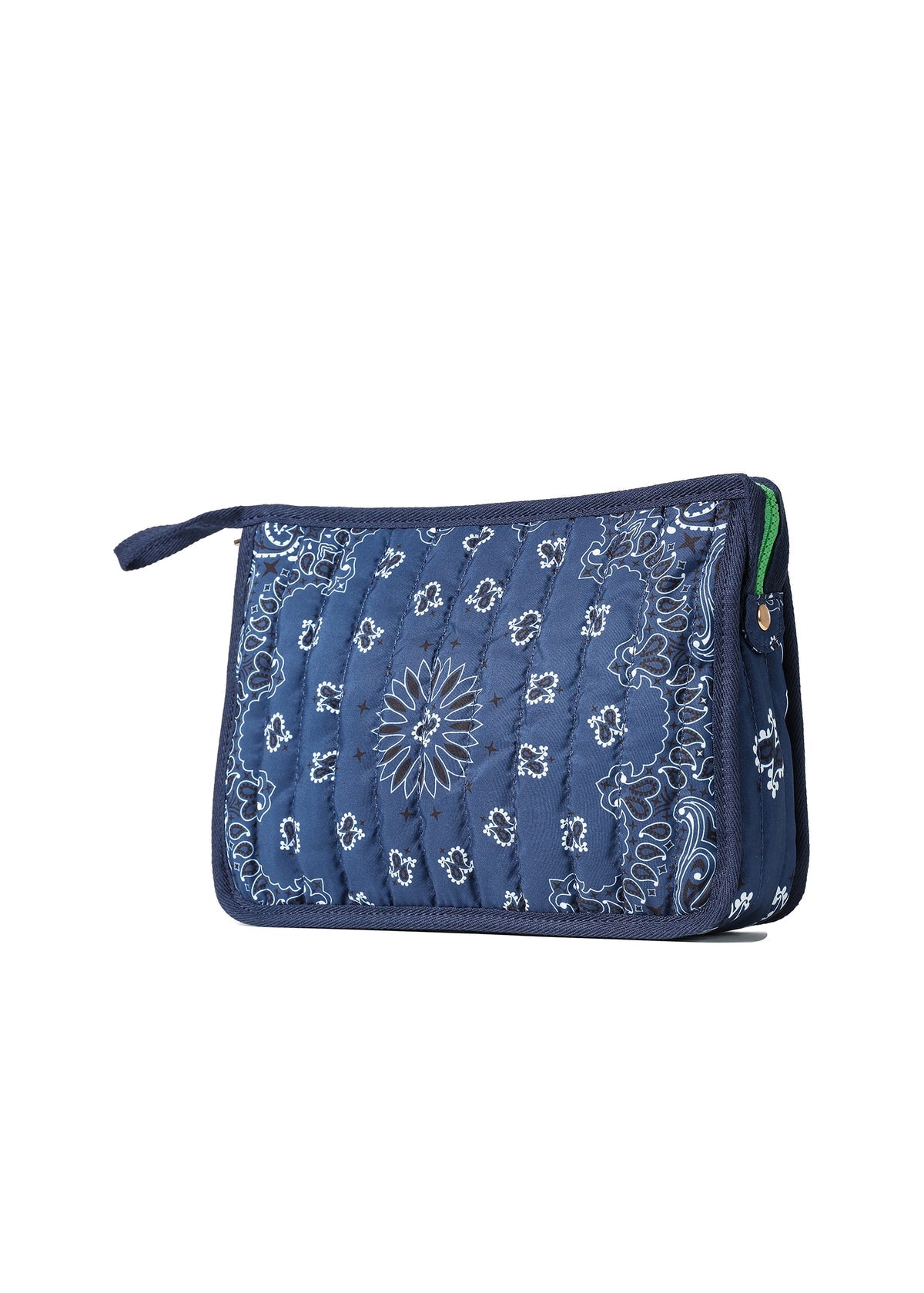 Haute Shore Beau Bandana Print Pouch - Navy – Barbara Katz