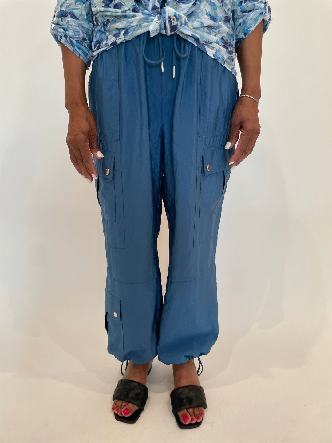 Cinq a Sept Nitsan Parachute Pants in Blue Corn available at Barbara Kaz