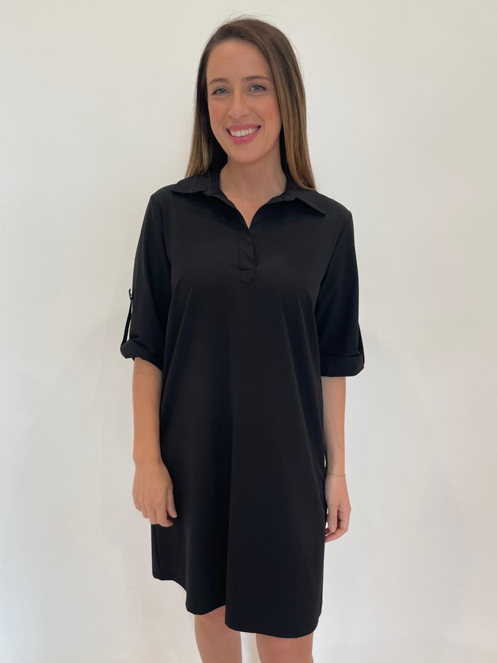 Peace of Cloth Ryan Tech Dress in Onyx available at Barbara Katz