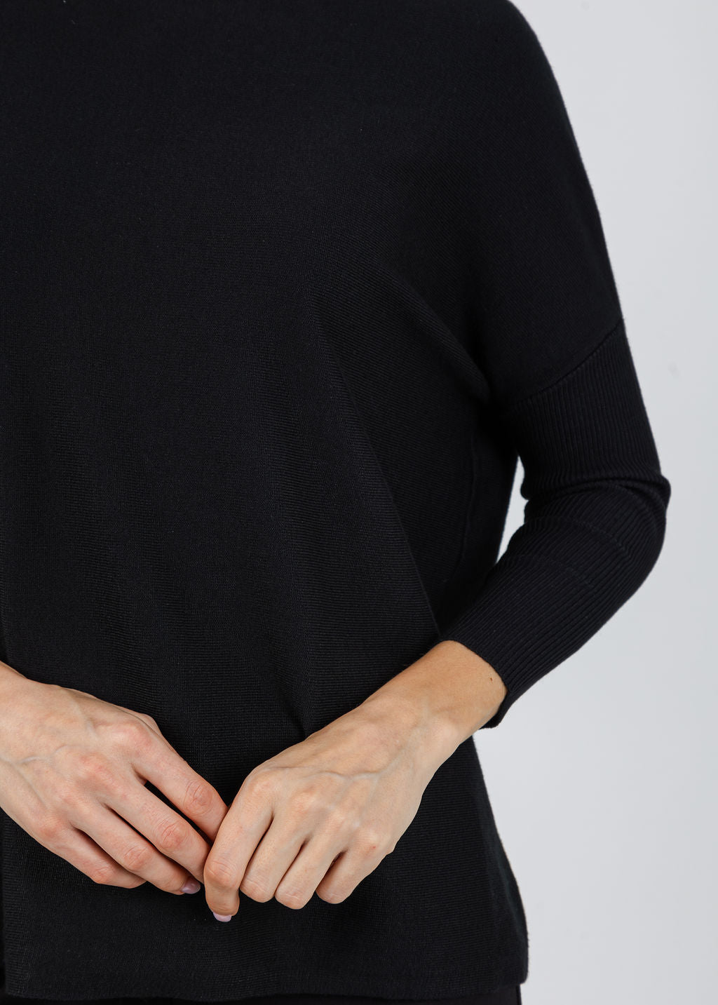BK Bodie Boxy Crew Sweater in Black available at Barbara Katz