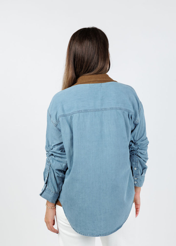 BK Bonet Shirt in Azure available at Barbara Katz