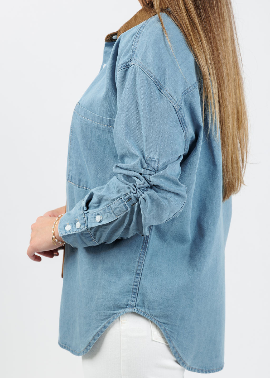 BK Bonet Shirt in Azure available at Barbara Katz