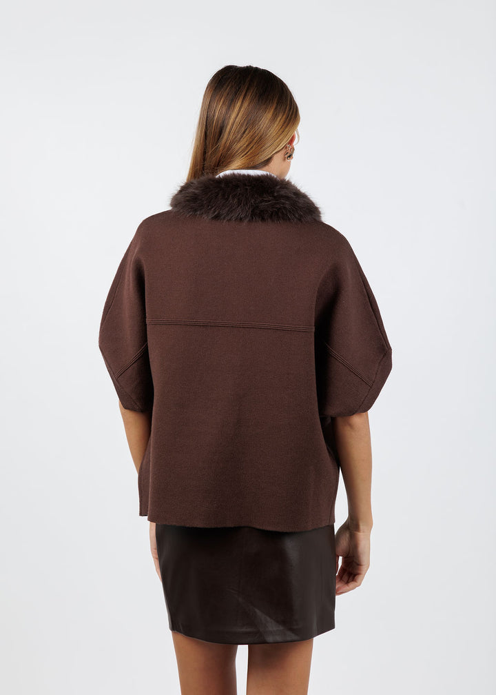 BK Carly Cocoon Jacket in Espresso available at Barbara Katz