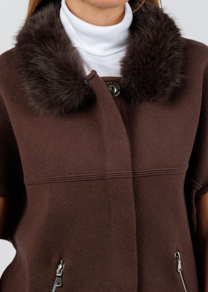 BK Carly Cocoon Jacket in Espresso available at Barbara Katz