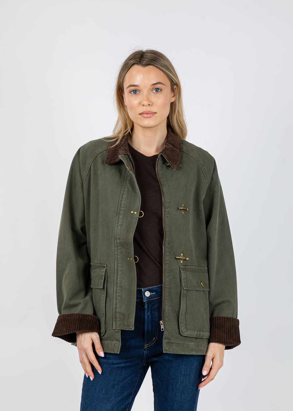 BK Charla Jacket in Army available at Barbara Katz