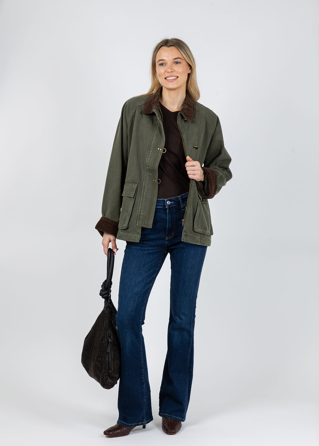 BK Charla Jacket in Army available at Barbara Katz