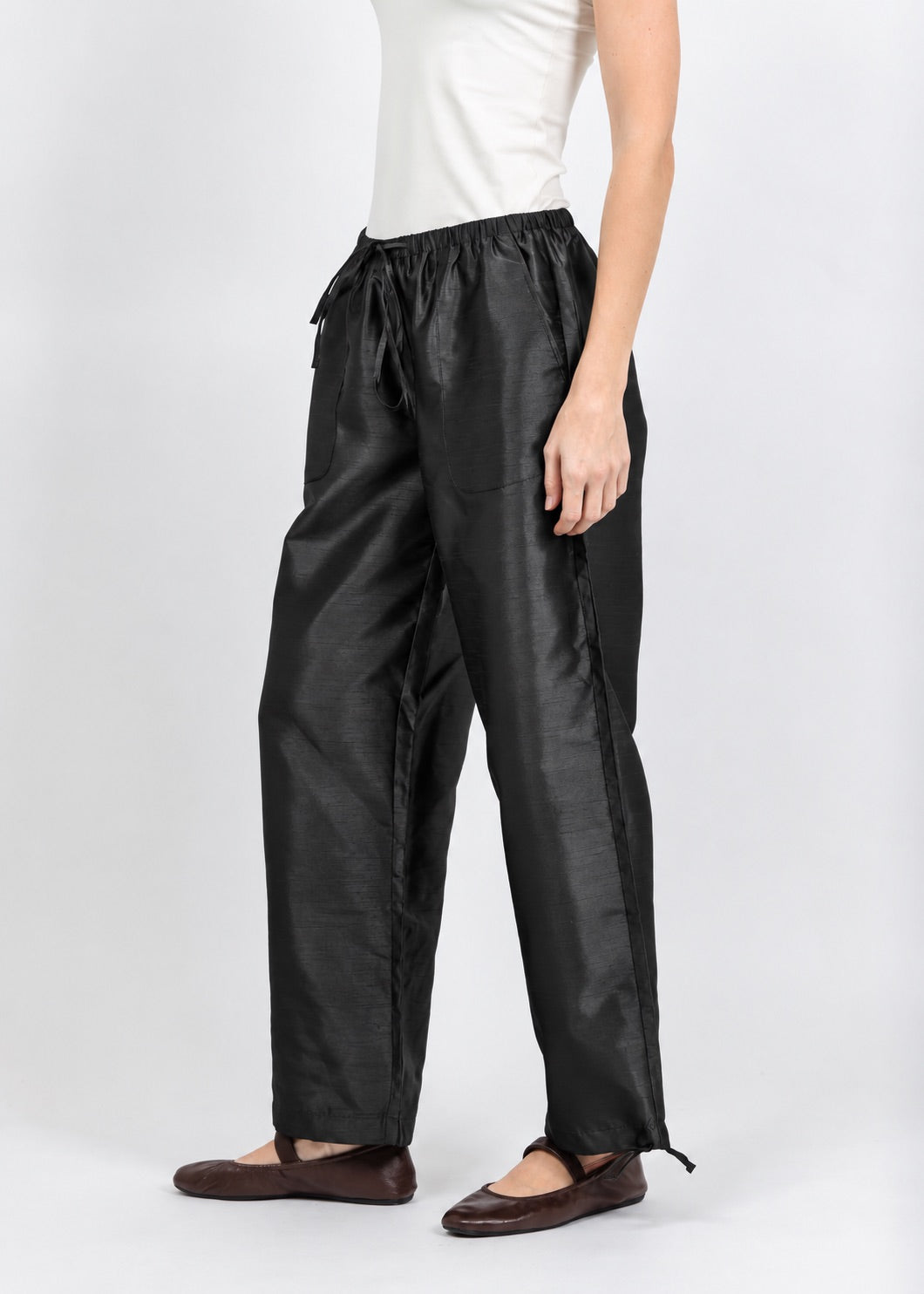 BK Daphne Taffeta Pants in Black available at Barbara Katz