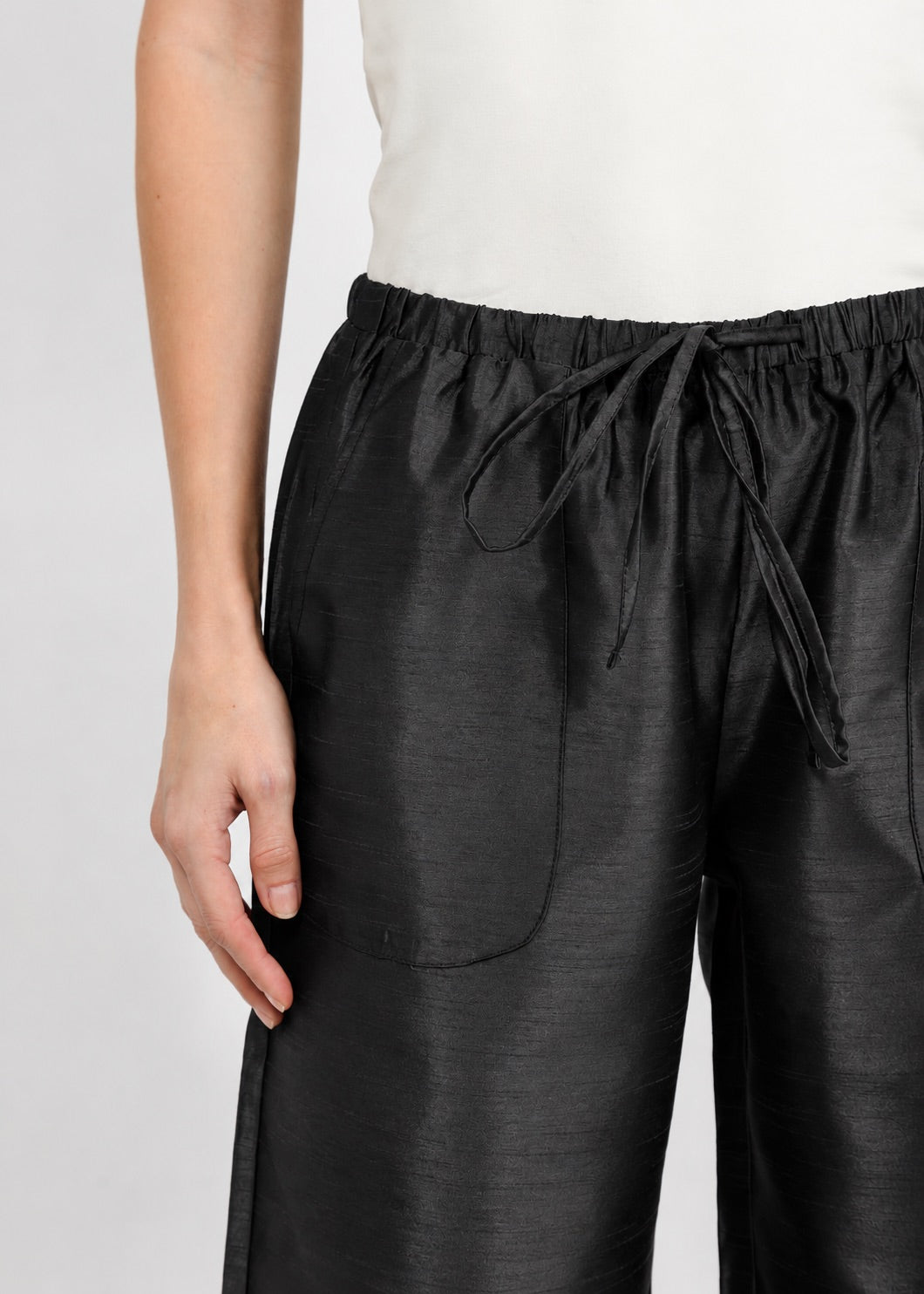 BK Daphne Taffeta Pants in Black available at Barbara Katz
