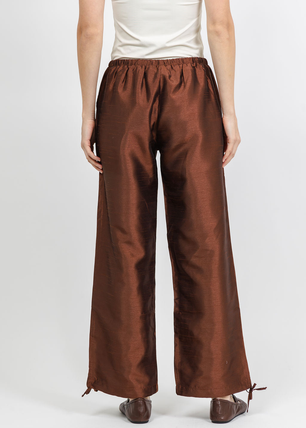 BK Daphne Taffeta Pants in Brown available at Barbara Katz