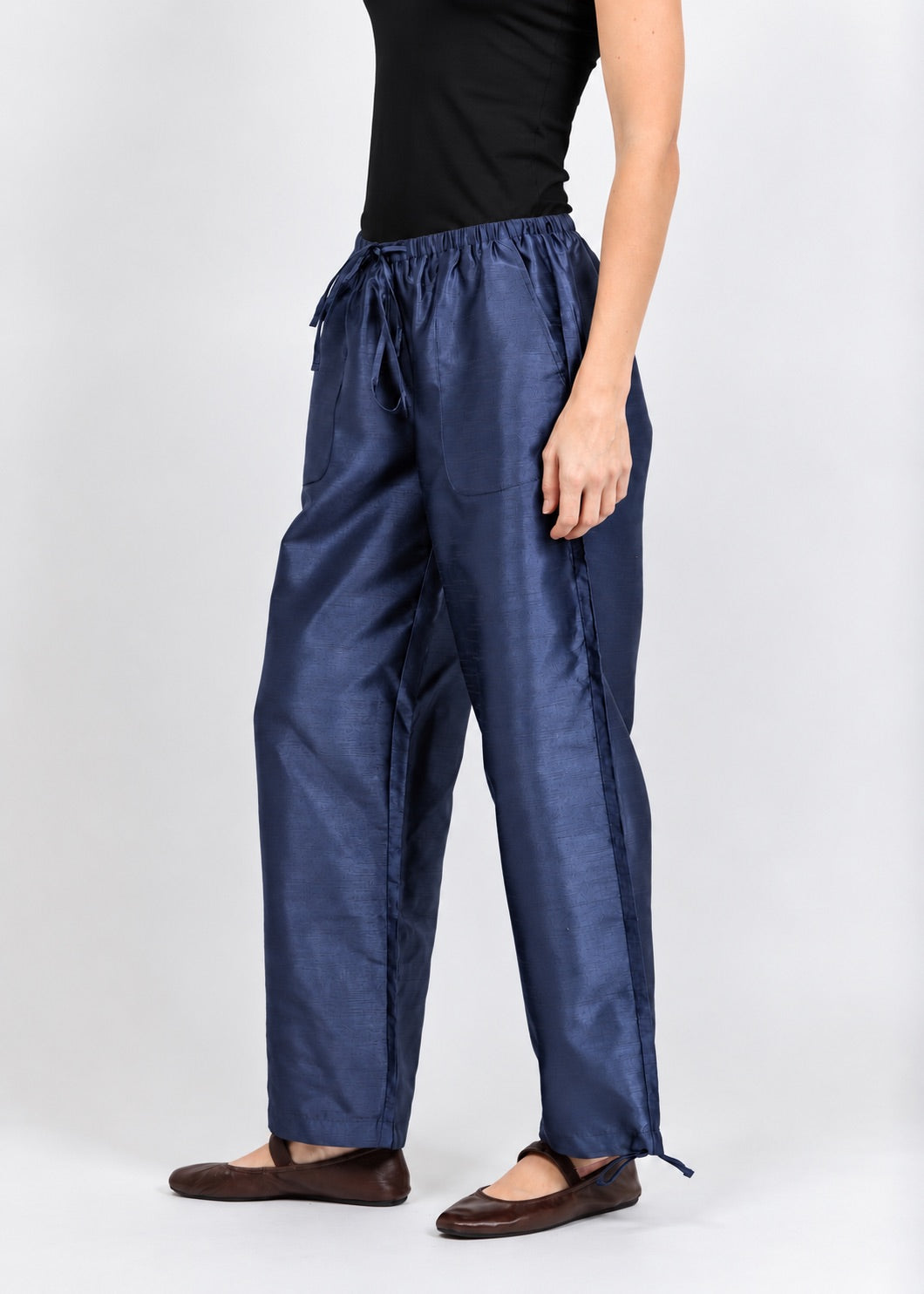 BK Daphne Taffeta Pants in Navy available at Barbara Katz