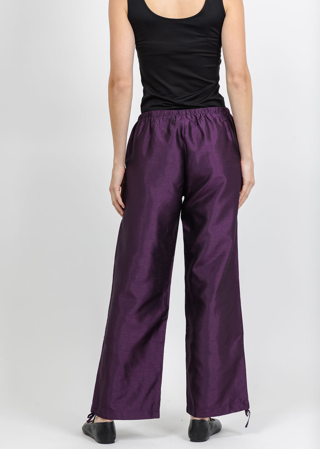 BK Daphne Taffeta Pants in Plum available at Barbara Katz