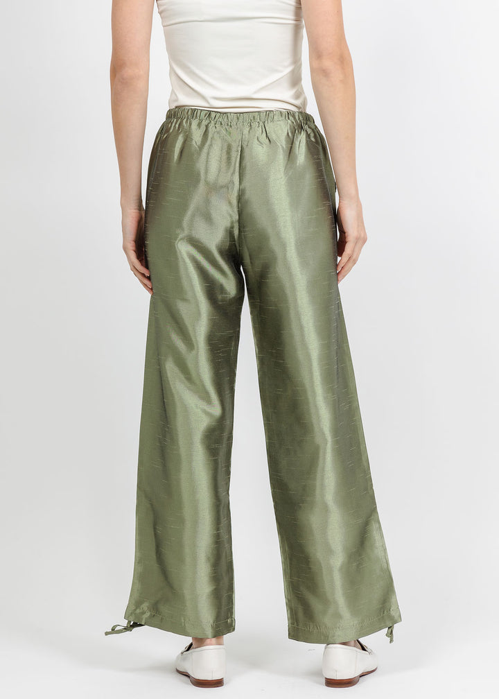 BK Daphne Taffeta Pants in Sage available at Barbara Katz