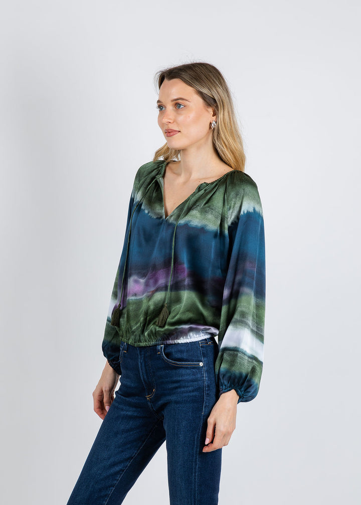 BK Go Either Way Printed Top in Gouache Vista available at Barbara Katz