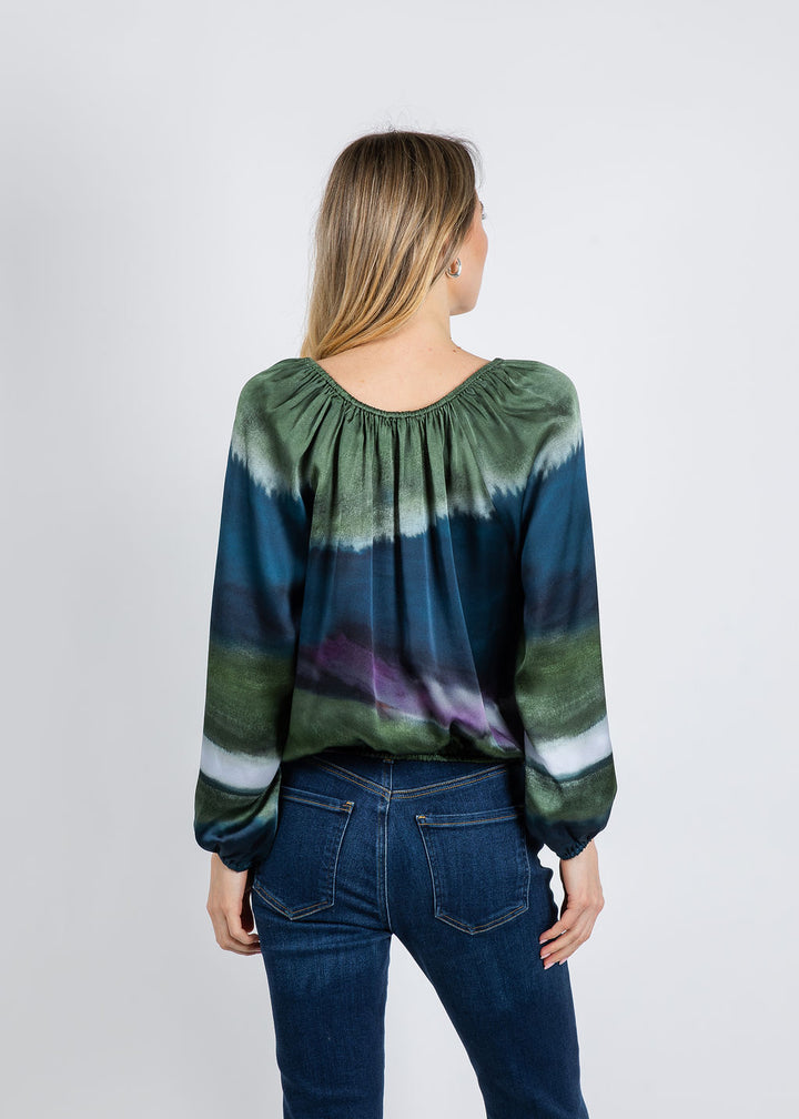 BK Go Either Way Printed Top in Gouache Vista available at Barbara Katz