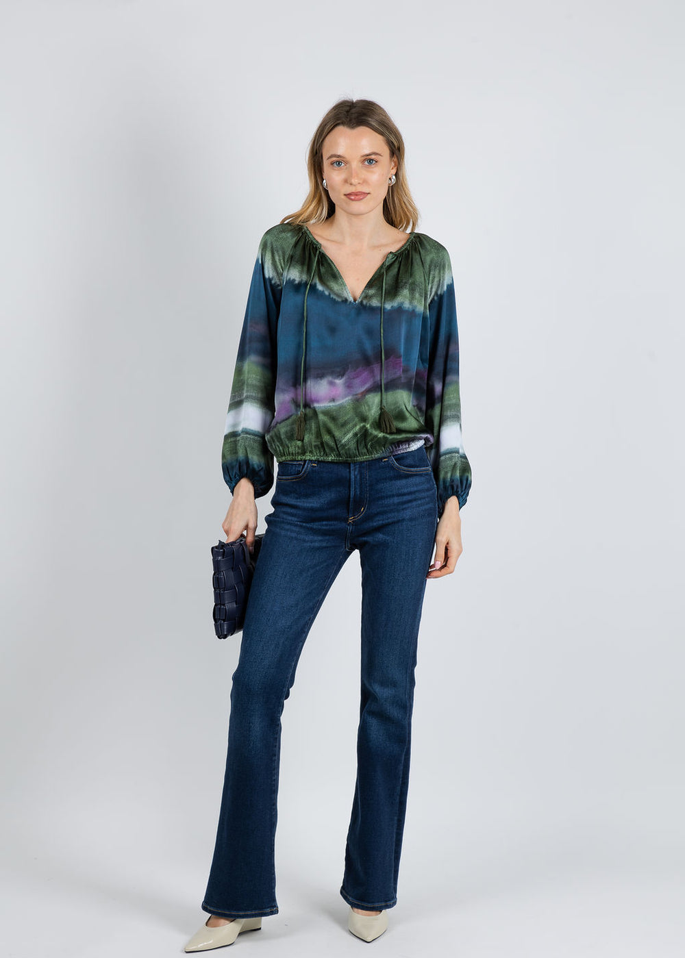 BK Go Either Way Printed Top in Gouache Vista available at Barbara Katz