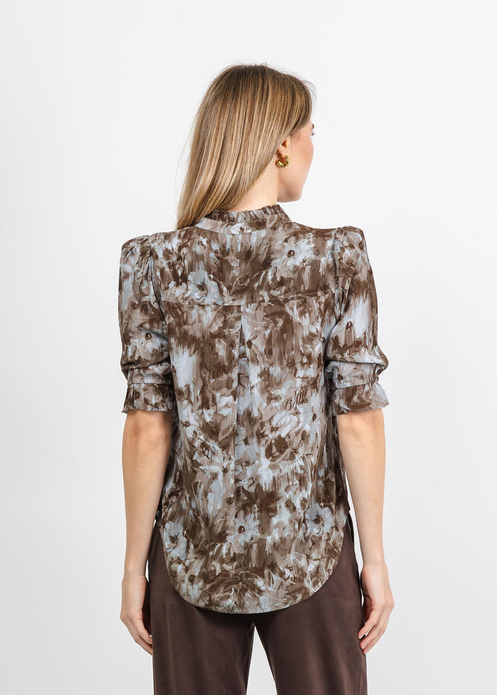 BK Go Evermore Printed Blouse in Hazy Day available at Barbara Katz