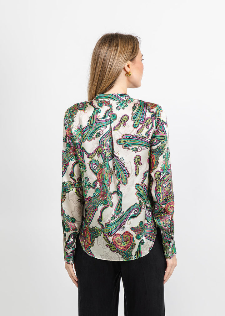BK Go Fit To Be Styled Printed Top in Paisley Bliss available at Barbara Katz