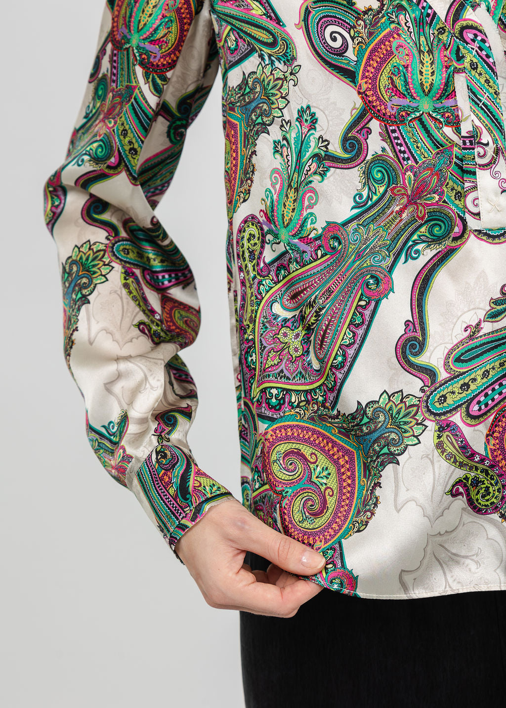 BK Go Fit To Be Styled Printed Top in Paisley Bliss available at Barbara Katz