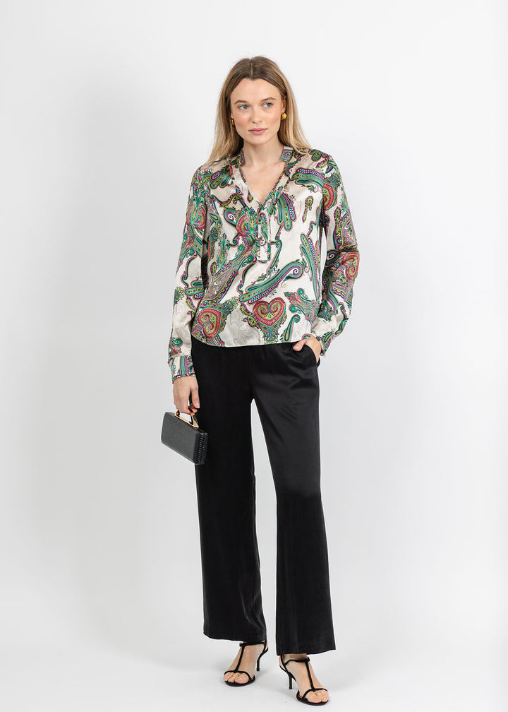 BK Go Fit To Be Styled Printed Top in Paisley Bliss available at Barbara Katz