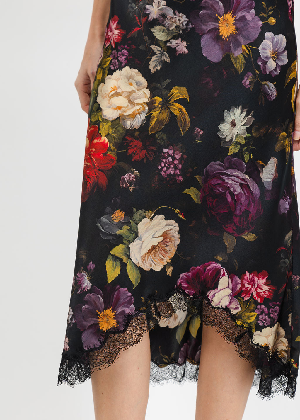 BK Go Lacey Printed Le Skirt in War of the Roses available at Barbara Katz
