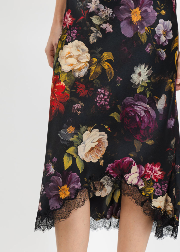 BK Go Lacey Printed Le Skirt in War of the Roses available at Barbara Katz