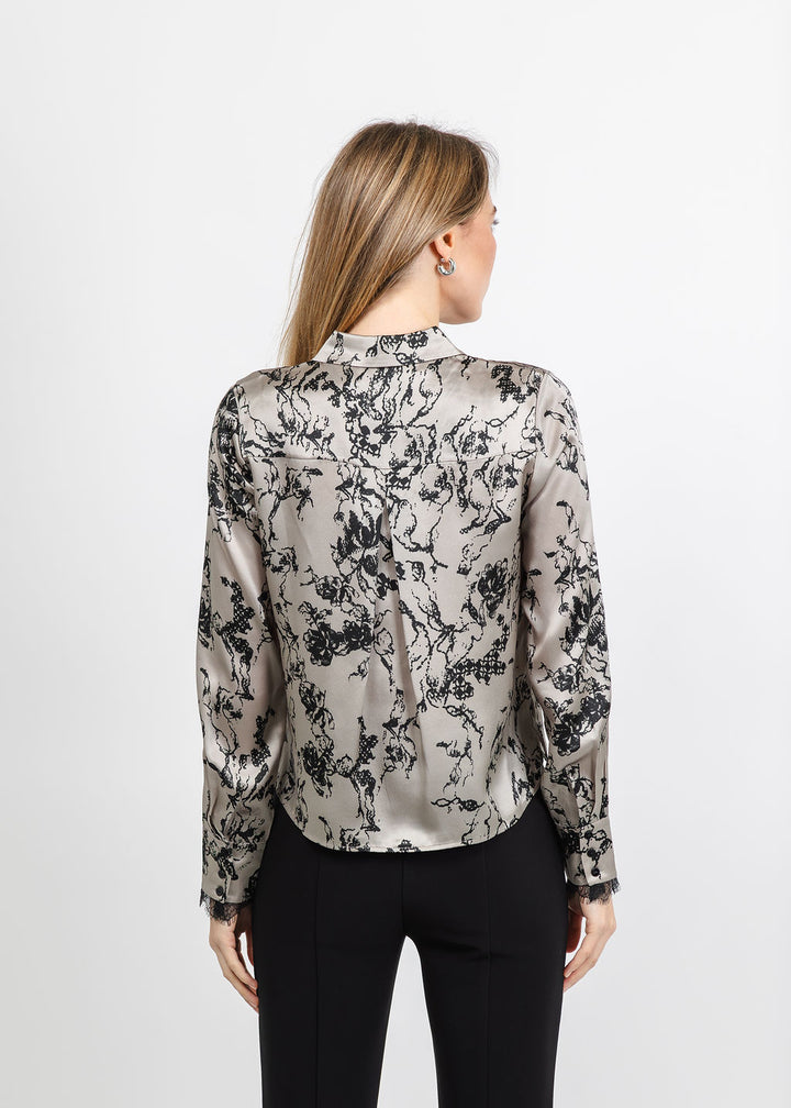 BK Go Lacey Printed Le Top in Lacey Vine available at Barbara Katz