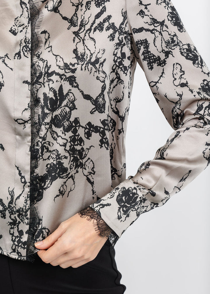 BK Go Lacey Printed Le Top in Lacey Vine available at Barbara Katz