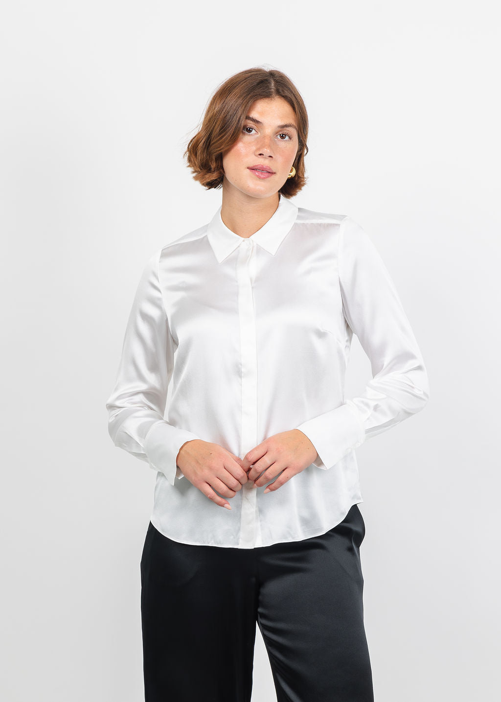 BK Go Le Blouse Slim in White available at Barbara Katz