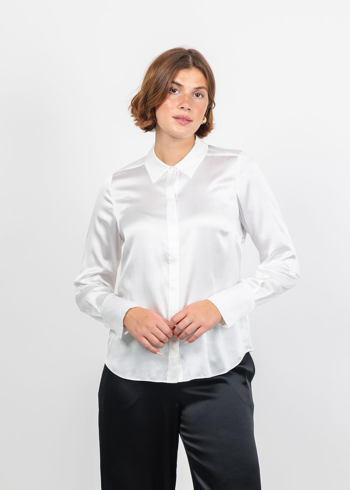 BK Go Le Blouse Slim in White available at Barbara Katz