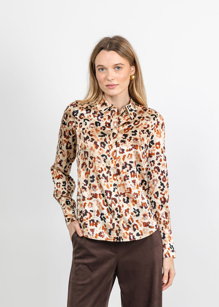 BK Go Le Blouse Slim Printed in Big Cat Energy available at Barbara Katz