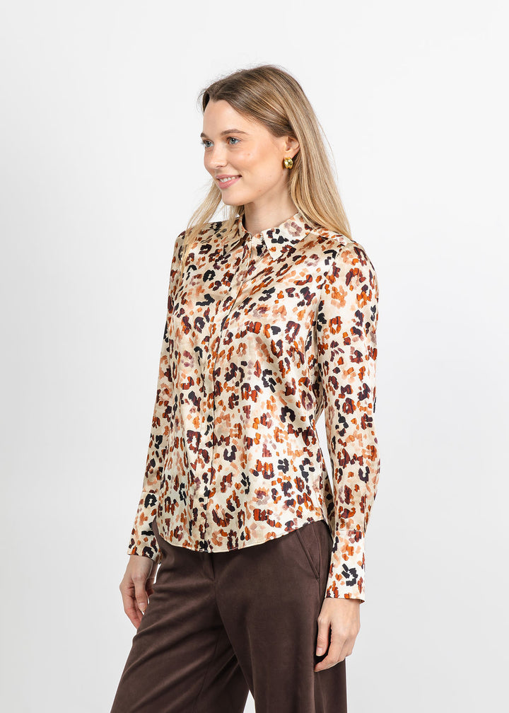 BK Go Le Blouse Slim Printed in Big Cat Energy available at Barbara Katz