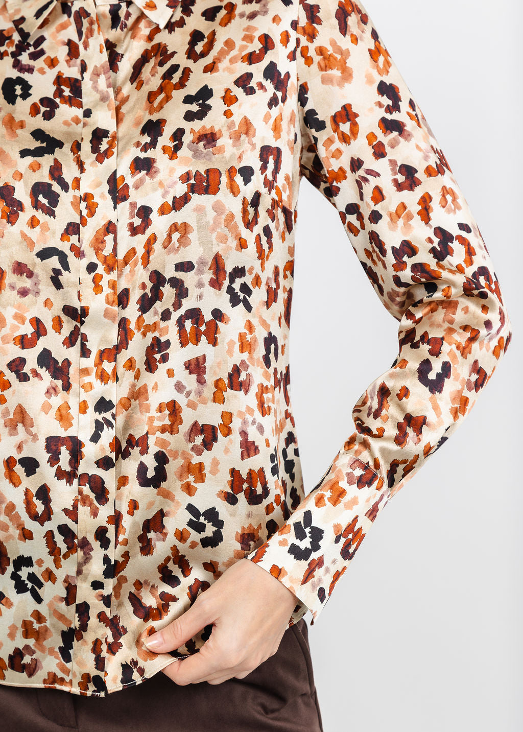 BK Go Le Blouse Slim Printed in Big Cat Energy available at Barbara Katz