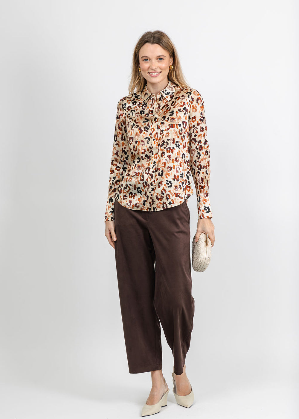 BK Go Le Blouse Slim Printed in Big Cat Energy available at Barbara Katz