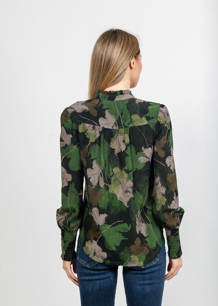 BK Go Soft Spoken Printed Blouse in Field Floral available at Barbara Katz
