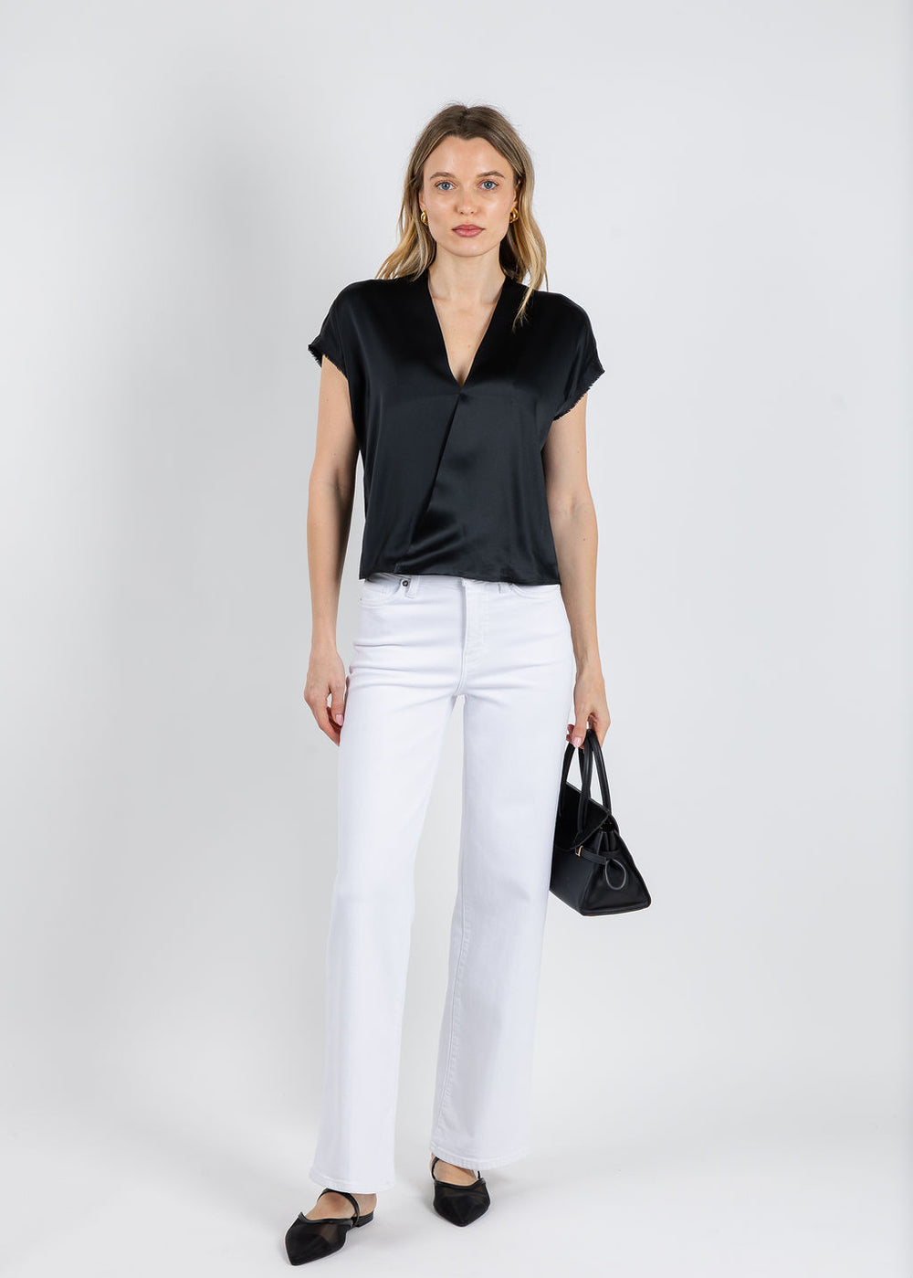 BK Go Wrapper's Delight Top in Black available at Barbara Katz