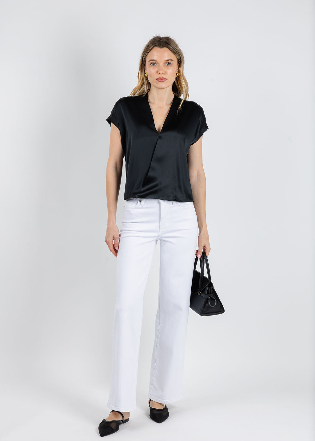 BK Go Wrapper's Delight Top in Black available at Barbara Katz