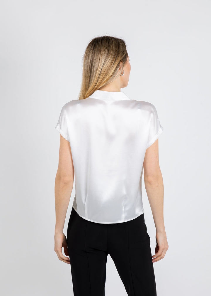 BK Go Wrapper's Delight Top in White available at Barbara Katz