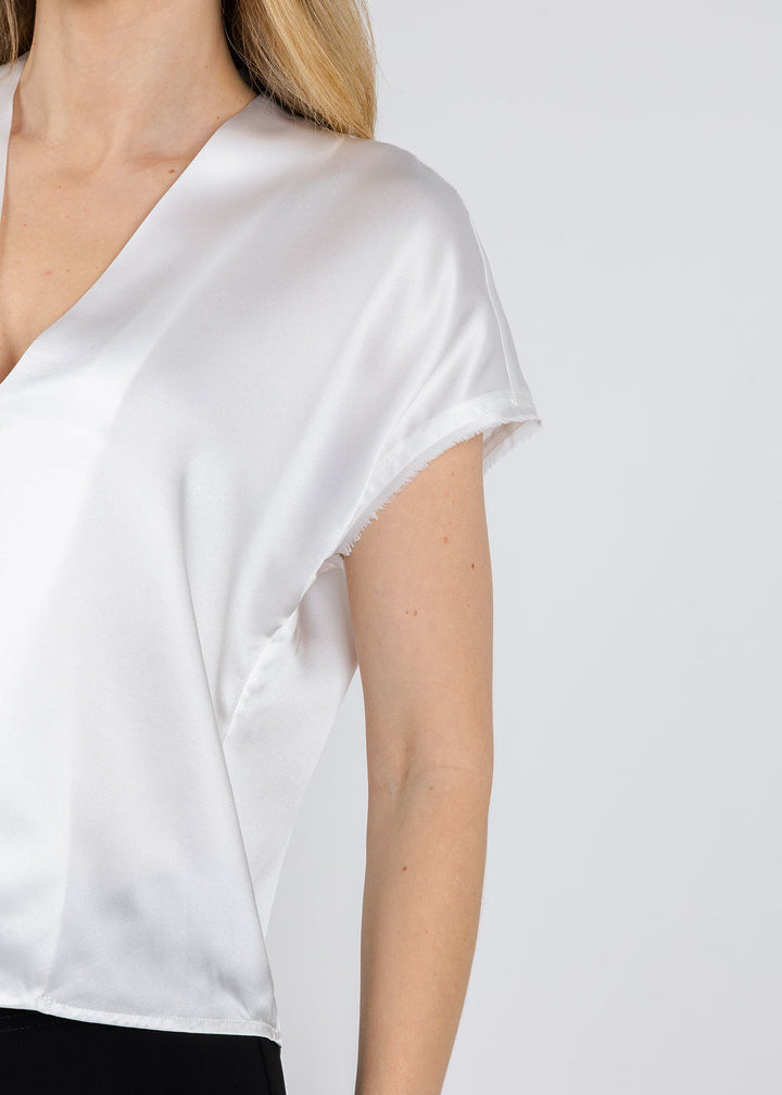 BK Go Wrapper's Delight Top in White available at Barbara Katz
