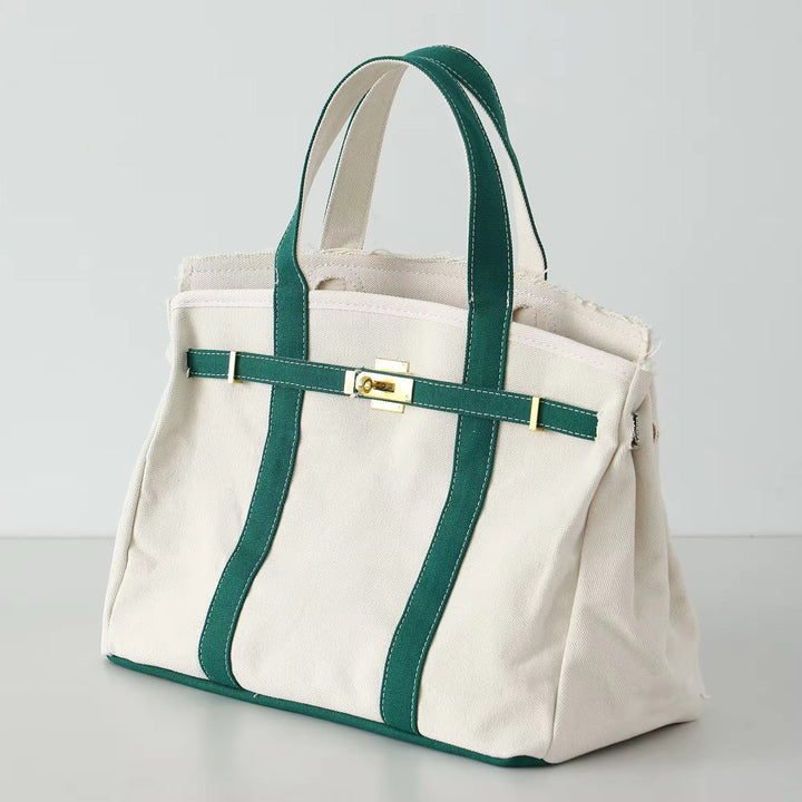 BK Handbags The Weekender Distressed Tote Bag in Green available at Barbara Katz