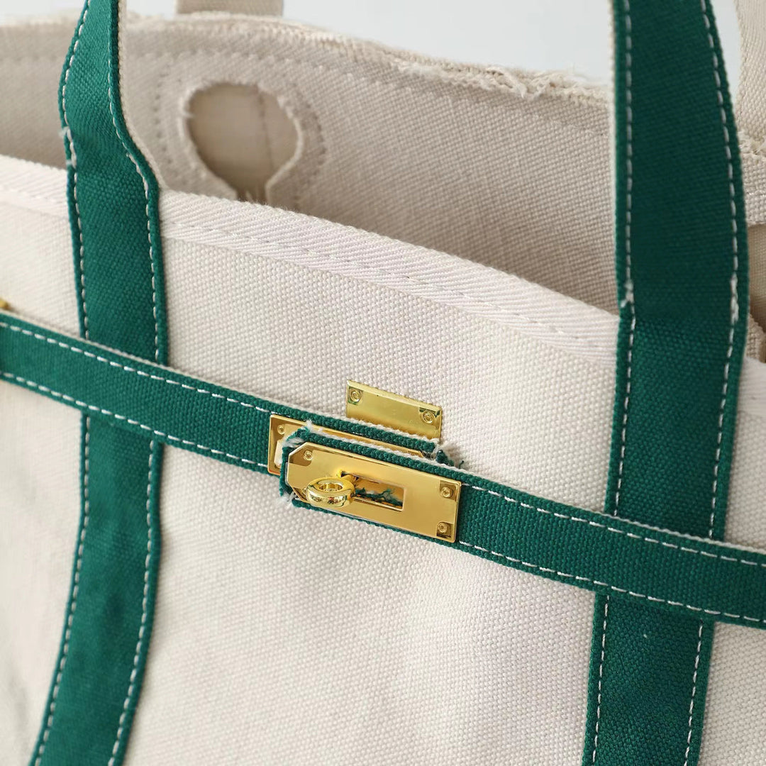 BK Handbags The Weekender Distressed Tote Bag in Green available at Barbara Katz