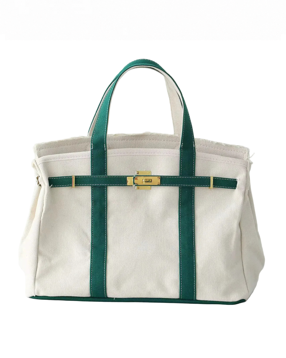 BK Handbags The Weekender Distressed Tote Bag in Green available at Barbara Katz